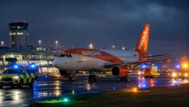 easyjet flight u2238 emergency landing newcastle